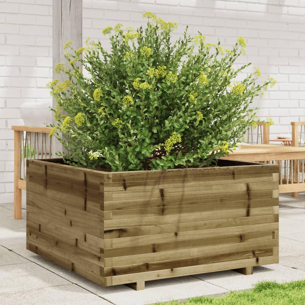 Plantekasse 90x90x49,5 cm imprægneret fyrretræ