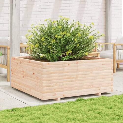 Plantekasse 110x110x49,5 cm massivt fyrretræ