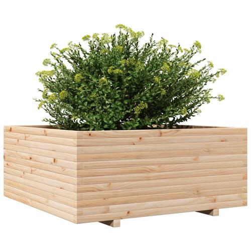 Plantekasse 110x110x49,5 cm massivt fyrretræ