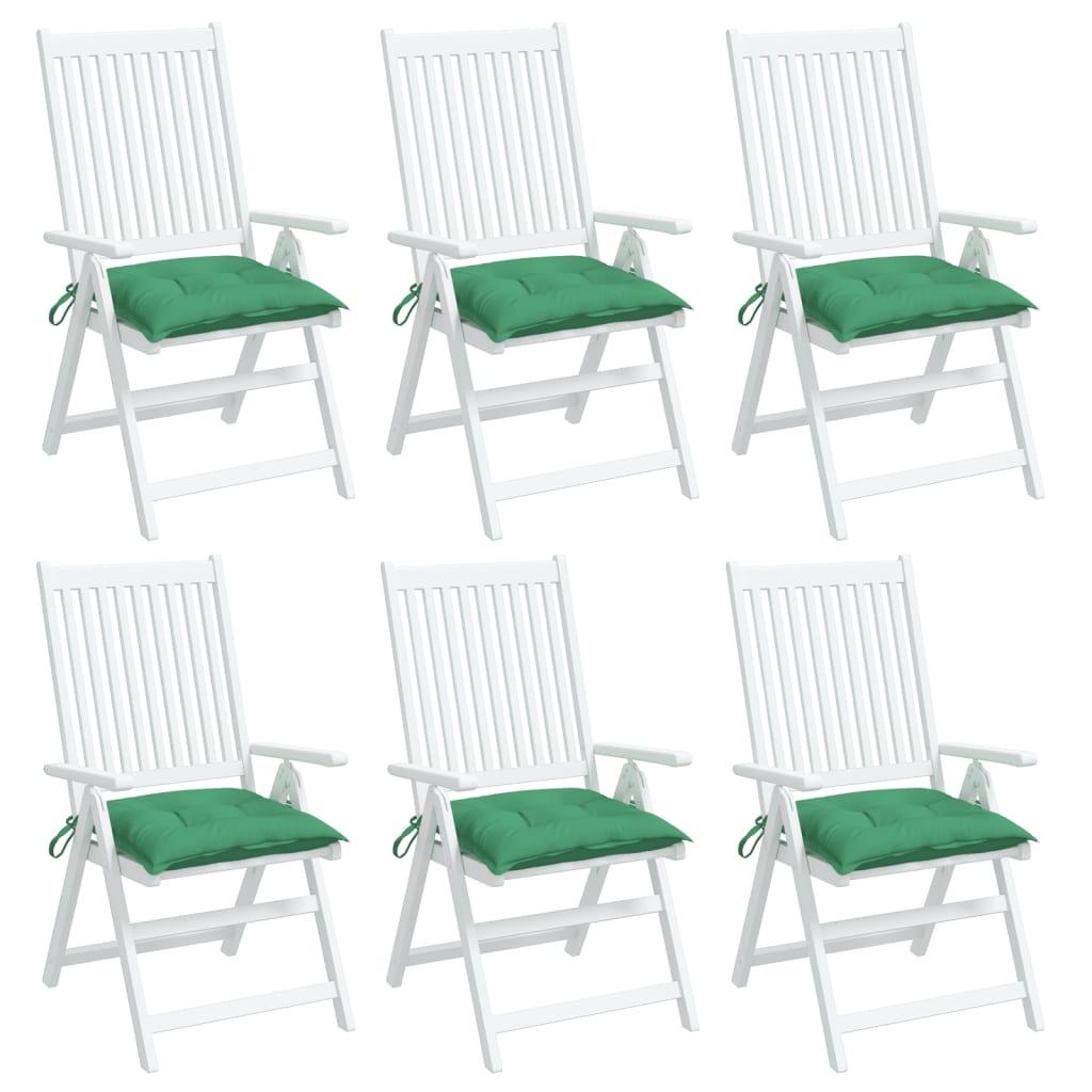 Pallehynder 6 stk. 50x50x7 cm oxfordstof grøn