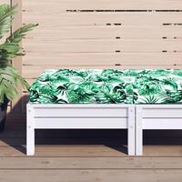 Pallehynde 60x60x10 cm oxfordstof bladmønster