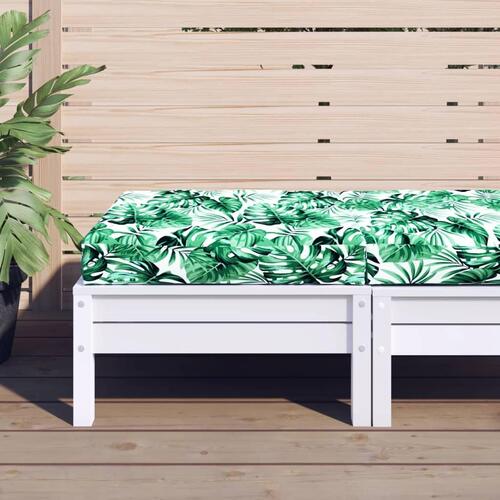 Pallehynde 60x60x10 cm oxfordstof bladmønster