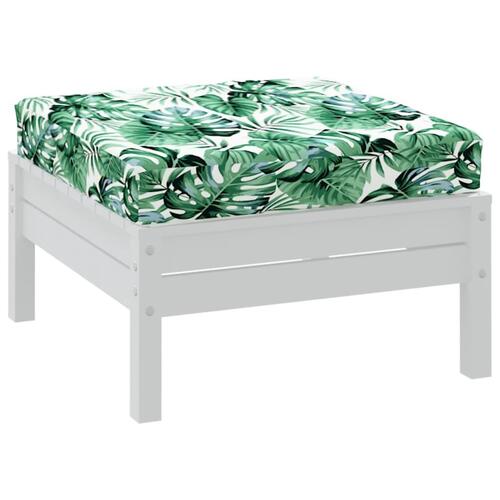 Pallehynde 60x60x10 cm oxfordstof bladmønster