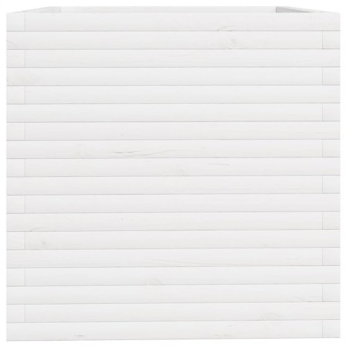 Plantekasse 70x70x72,5 cm massivt fyrretræ hvid