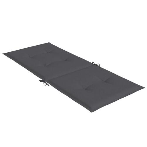 Stolehynder med høj ryg 2 stk. 120x50x4 cm stof antracitgrå