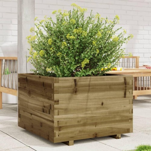 Plantekasse 70x70x49,5 cm imprægneret fyrretræ