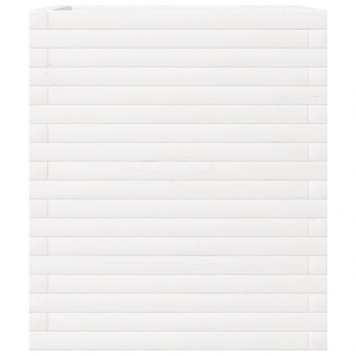 Plantekasse 60 x 60 x 68,5 cm i massivt fyrretræ - hvid