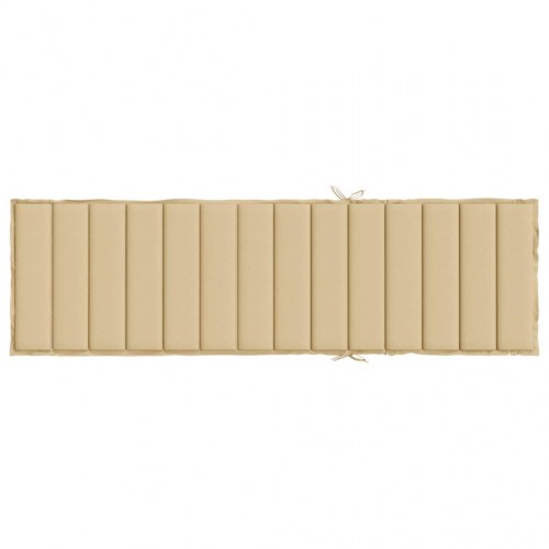 Hynde til liggestol 200x50x4 cm stof meleret beige