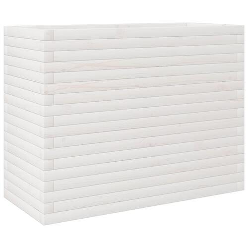 Plantekasse 90x40x68,5 cm massivt fyrretræ hvid