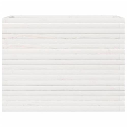 Plantekasse 90x40x68,5 cm massivt fyrretræ hvid