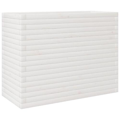 Plantekasse 90x40x68,5 cm massivt fyrretræ hvid