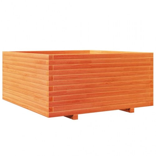 Plantekasse i massivt fyrretræ 100 x 100 x 49,5 cm - gyldenbrun