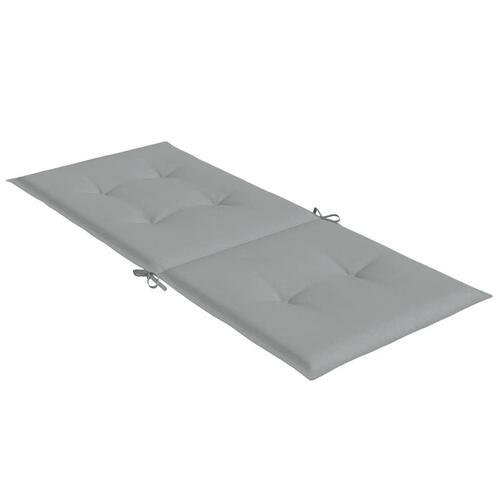 Stolehynder med høj ryg 2 stk. 120x50x4 cm stof lysegrå
