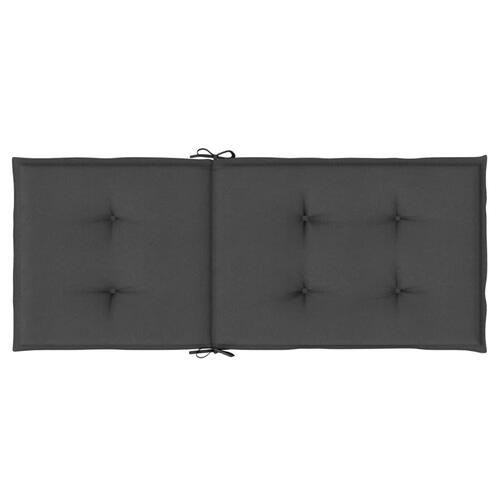 Stolehynder med høj ryg 4 stk. 120x50x4 cm stof antracitgrå