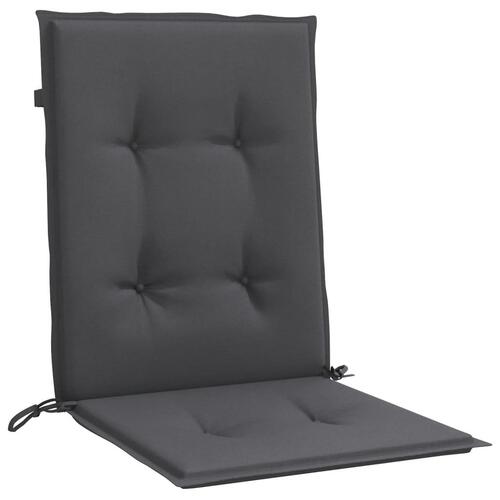 Stolehynder med lav ryg 6 stk. 100x50x4cm stof antracitgrå