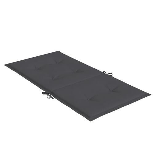 Stolehynder med lav ryg 6 stk. 100x50x4cm stof antracitgrå