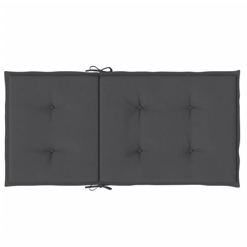 Stolehynder med lav ryg 6 stk. 100x50x4cm stof antracitgrå