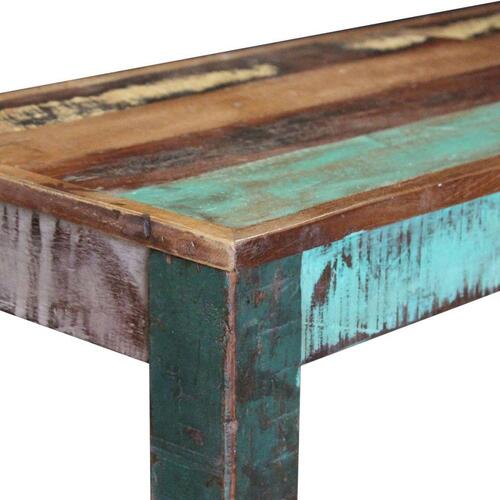 Bænk 110x35x45 cm massivt genbrugstræ