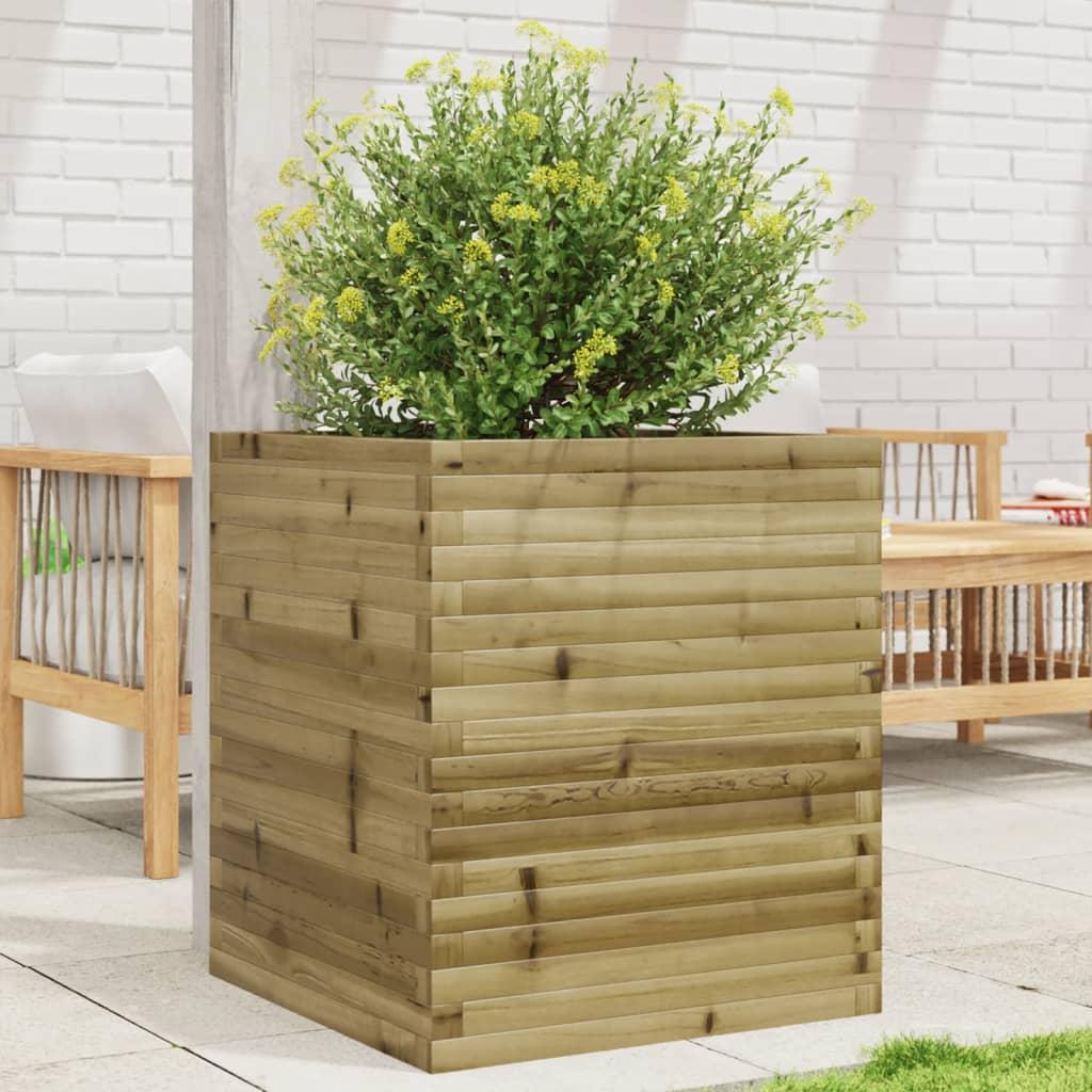 Plantekasse 60x60x68,5 cm imprægneret fyrretræ