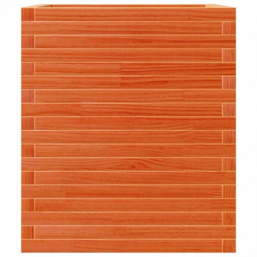 Plantekasse i massivt fyrretræ 60 x 60 x 68,5 cm - gyldenbrun