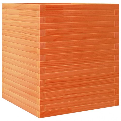 Plantekasse i massivt fyrretræ 60 x 60 x 68,5 cm - gyldenbrun