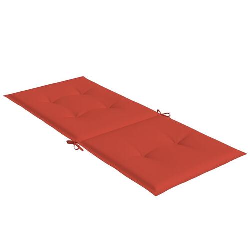 Stolehynder med høj ryg 6 stk. 120x50x4 cm stof rød