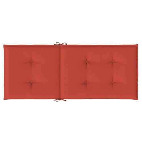Stolehynder med høj ryg 6 stk. 120x50x4 cm stof rød