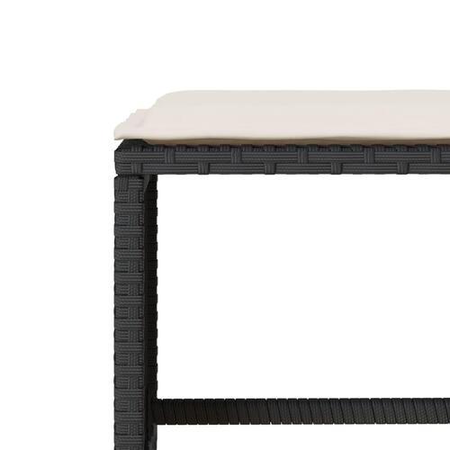 Sofasæt til haven 6 dele med hynder polyrattan sort