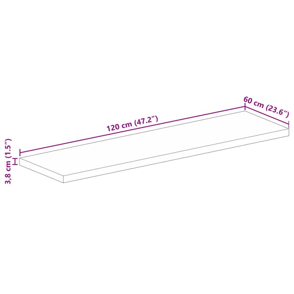 Bordplade 120x60x3,8 cm rektangulær massivt mangotræ