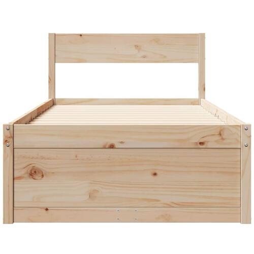 Sengeramme uden madras 90x190 cm massivt fyrretræ