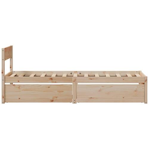 Sengeramme uden madras 90x190 cm massivt fyrretræ
