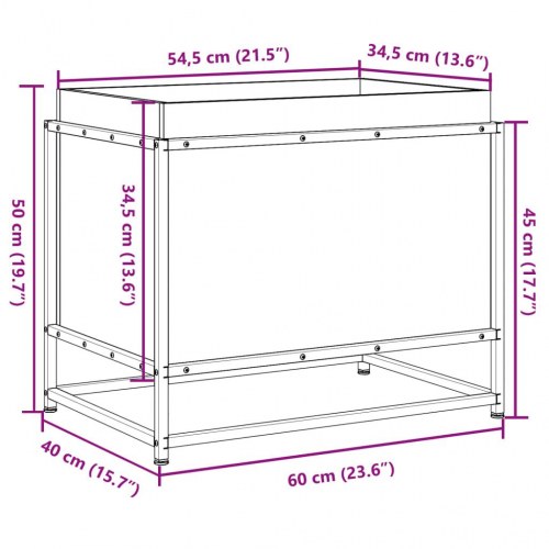 Plantekasse 60x40x50 cm massivt fyrretræ