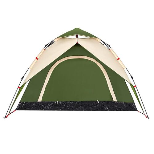 3-personers campingtelt kuppel quick-release grøn