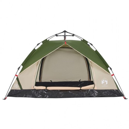 2-personers campingtelt kuppel quick-release grøn