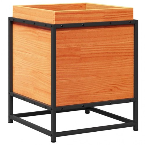 Plantekasse 40x40x50 cm massivt fyrretræ gyldenbrun