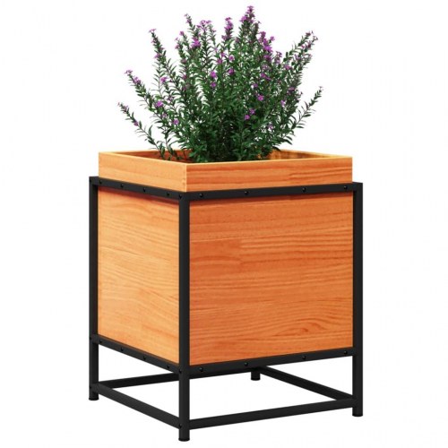 Plantekasse 40x40x50 cm massivt fyrretræ gyldenbrun