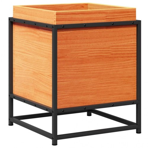 Plantekasse 40x40x50 cm massivt fyrretræ gyldenbrun