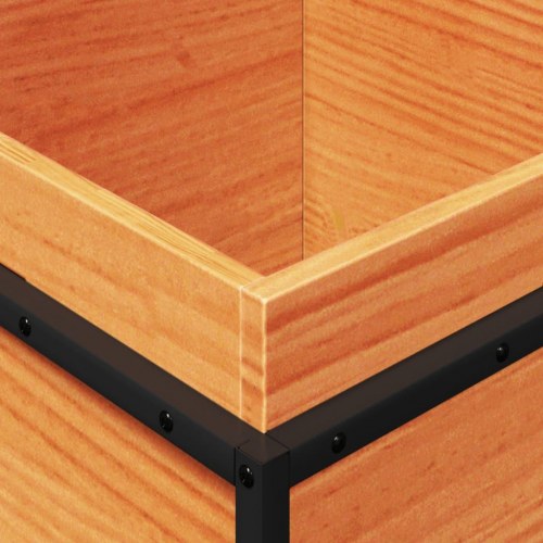 Plantekasse 40x40x50 cm massivt fyrretræ gyldenbrun