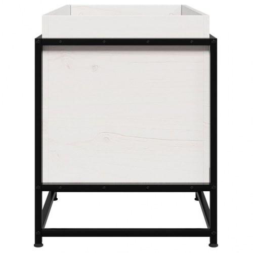Plantekasse 80x40x50 cm massivt fyrretræ hvid