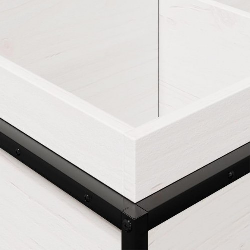 Plantekasse 80x40x50 cm massivt fyrretræ hvid