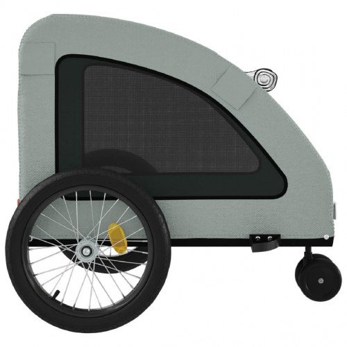 Cykeltrailer til kæledyr - oxfordstof og jern, grå