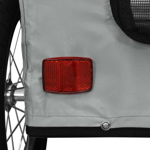 Cykeltrailer til kæledyr - oxfordstof og jern, grå