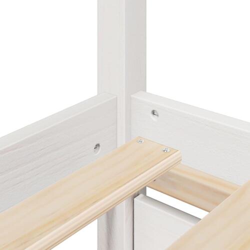 Sengeramme uden madras 90x190 cm massivt fyrretræ hvid