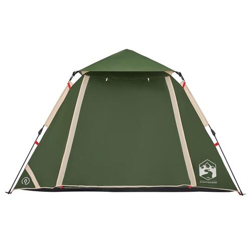 4-personers campingtelt quick-release grøn