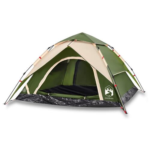 4-personers campingtelt quick-release grøn