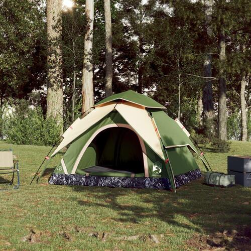 4-personers campingtelt quick-release grøn