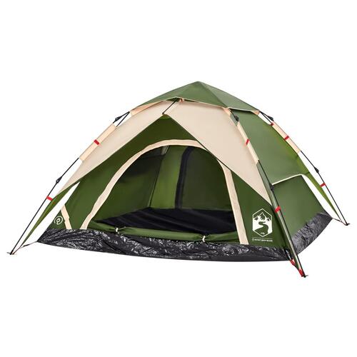4-personers campingtelt quick-release grøn