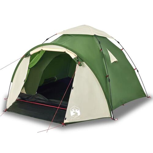 3-personers campingtelt kuppel quick-release grøn