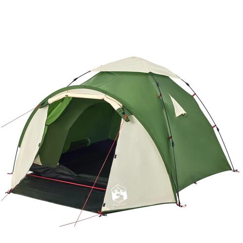 3-personers campingtelt kuppel quick-release grøn