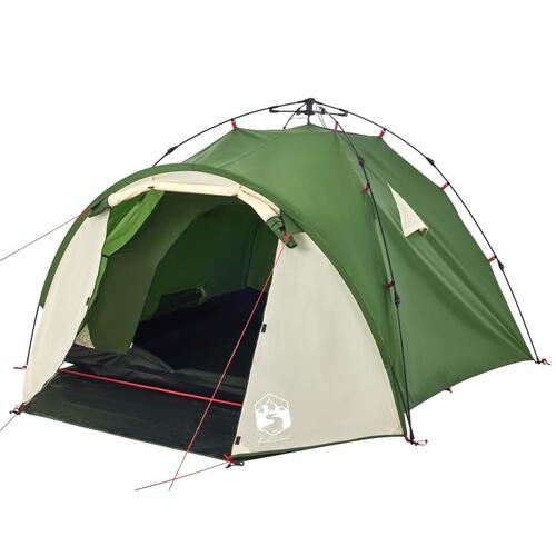 3-personers campingtelt kuppel quick-release grøn